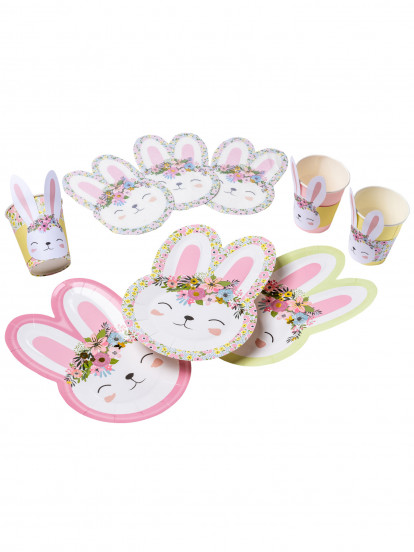 Box vaisselle jetable lapinou 6 personnes Box vaisselle jetable lapinou 6 personnes