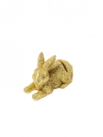 2 Marque-places en résine lapinou paillettes or 7 x 4,5 cm 2 Marque-places en résine lapinou paillettes or 7 x 4,5 cm