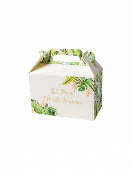 6 Boites kit enfants heureux tropical ivoire avec dorure 18,5 x 17 x 10 cm 6 Boites kit enfants heureux tropical ivoire avec dorure 18,5 x 17 x 10 cm