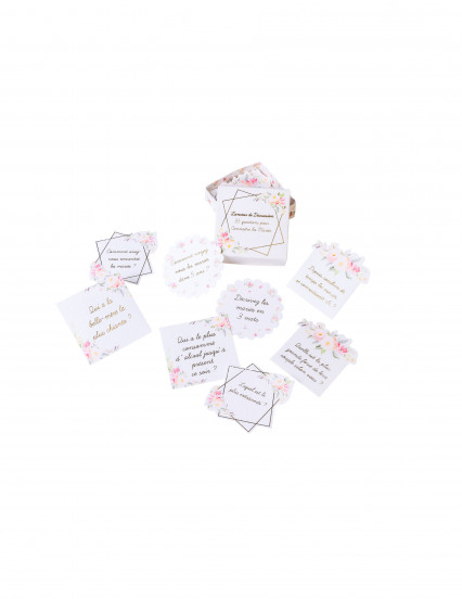 35 Cartes lanceur de discussion aquarelle dorure 7 cm 35 Cartes lanceur de discussion aquarelle dorure 7 cm