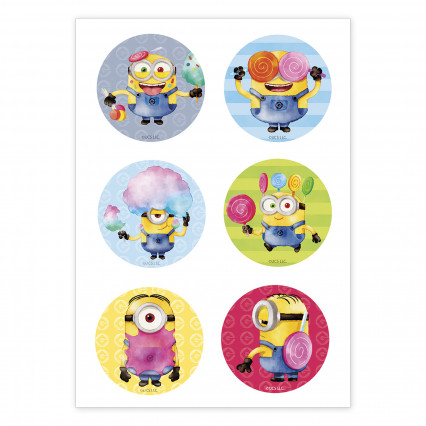 6 Décorations en sucre pour biscuits Minions™ 5,8 cm 6 Décorations en sucre pour biscuits Minions™ 5,8 cm