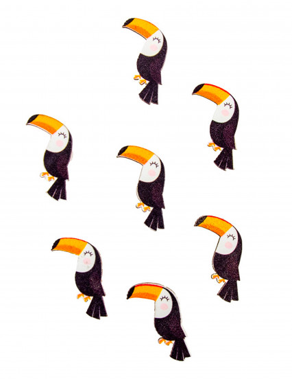 12 Confettis en bois adhésifs toucan mignon 3 x 2 cm 12 Confettis en bois adhésifs toucan mignon 3 x 2 cm