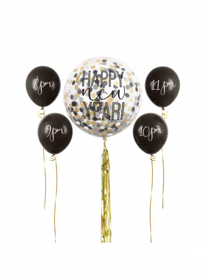 Kit compte à rebours Nouvel An 5 ballons Kit compte à rebours Nouvel An 5 ballons