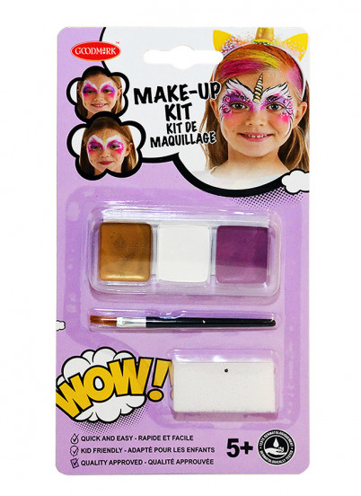 Kit maquillage licorne avec pinceau et éponge fille Kit maquillage licorne avec pinceau et éponge fille