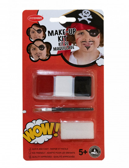 Kit maquillage pirate avec pinceau et éponge enfant Kit maquillage pirate avec pinceau et éponge enfant