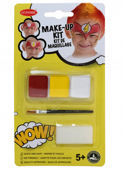Kit maquillage super héros avec pinceau et éponge enfant Kit maquillage super héros avec pinceau et éponge enfant