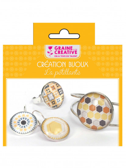 Kit création de bijoux parure colorée 12,5 x 13 cm Kit création de bijoux parure colorée 12,5 x 13 cm