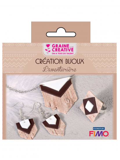 Kit création de bijoux parure ethnique 12,5 x 13 cm Kit création de bijoux parure ethnique 12,5 x 13 cm