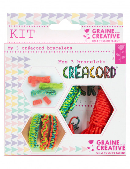 Kit Créacord® bracelets Tropiques 11 x 13 cm Kit Créacord® bracelets Tropiques 11 x 13 cm