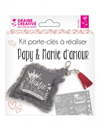 Kit porte-clef à réaliser Papy Mamie Kit porte-clef à réaliser Papy Mamie