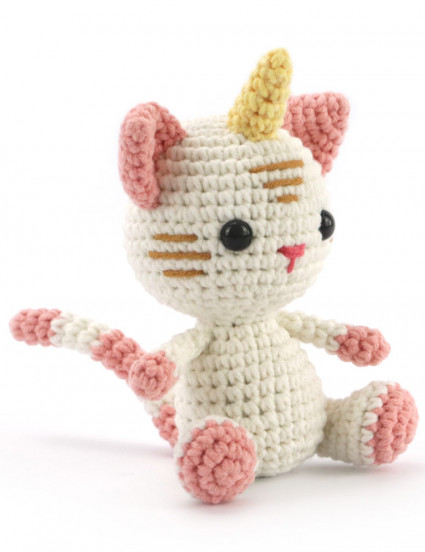 Kit crochet chat-licorne 15 cm Kit crochet chat-licorne 15 cm