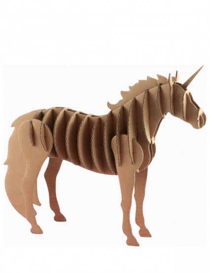 Maquette licorne en carton 21,5 x 4 x 17 cm Maquette licorne en carton 21,5 x 4 x 17 cm