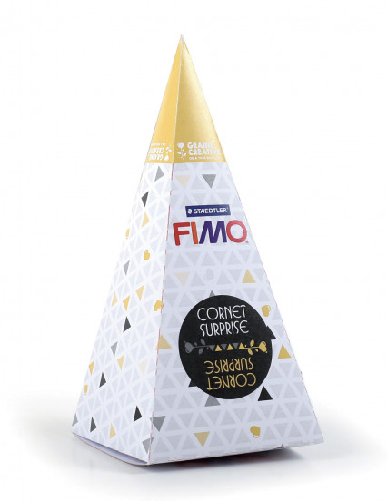 Cornet surprise jaune FIMO® Méduse 17 x 7 cm Cornet surprise jaune FIMO® Méduse 17 x 7 cm
