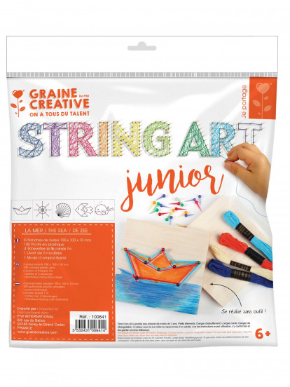 Kit string art junior Thème mer 22 x 26,5 cm Kit string art junior Thème mer 22 x 26,5 cm