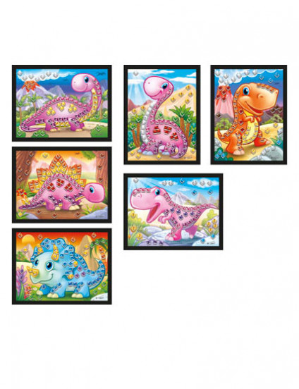 6 Cartes mosaïque holographiques Dino 10 x 16 cm 6 Cartes mosaïque holographiques Dino 10 x 16 cm