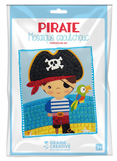 Kit mosaïque en caoutchouc souple Pirate 19 x 27,5 cm Kit mosaïque en caoutchouc souple Pirate 19 x 27,5 cm
