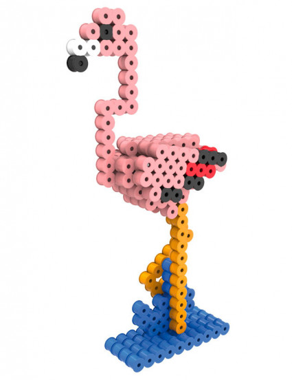 Kit perles à repasser 3D Flamant rose Kit perles à repasser 3D Flamant rose