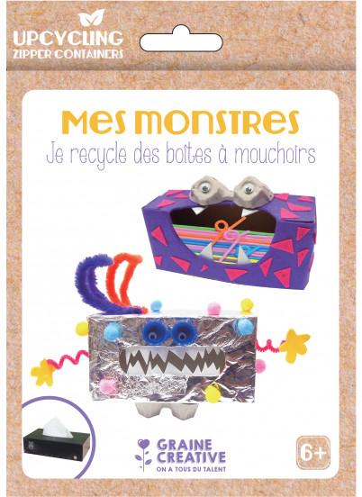 Kit upcycling je recycle des boîtes de mouchoirs Kit upcycling je recycle des boîtes de mouchoirs