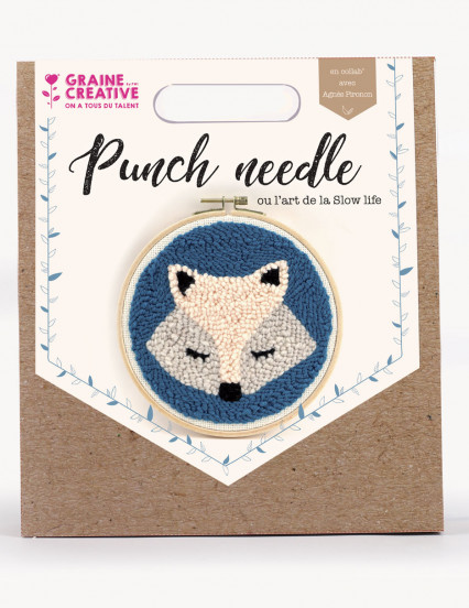 Kit de broderie Punch needle Renard 23 x 26 cm Kit de broderie Punch needle Renard 23 x 26 cm