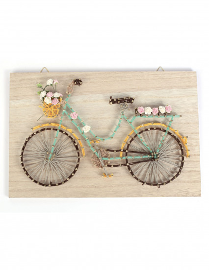 Tableau string art en bois Vélo 30 x 20 cm Tableau string art en bois Vélo 30 x 20 cm
