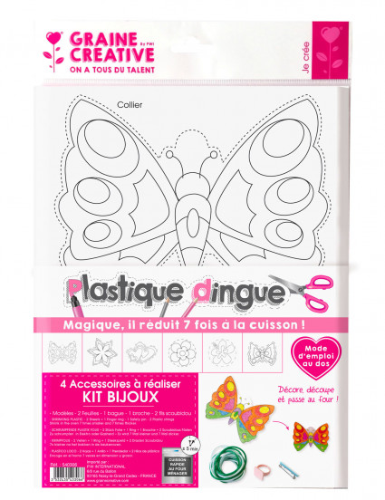Kit plastique dingue 4 accessoires bijoux Kit plastique dingue 4 accessoires bijoux