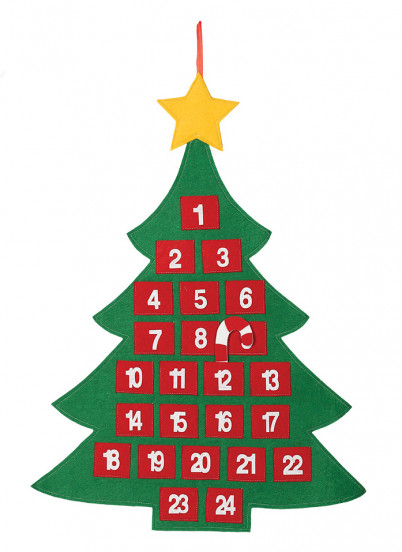 Calendrier de l'avent en tissu sapin de Noël 55 x 70 cm Calendrier de l'avent en tissu sapin de Noël 55 x 70 cm