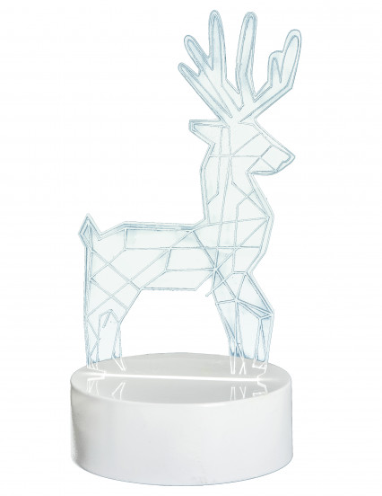 Décoration lumineuse cerf holographique 18,5 x 10 cm Décoration lumineuse cerf holographique 18,5 x 10 cm