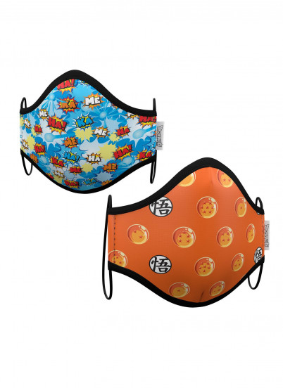 Boîte de 2 masques de protection enfant réutilisables Dragon Ball™ Boîte de 2 masques de protection enfant réutilisables Dragon Ball™