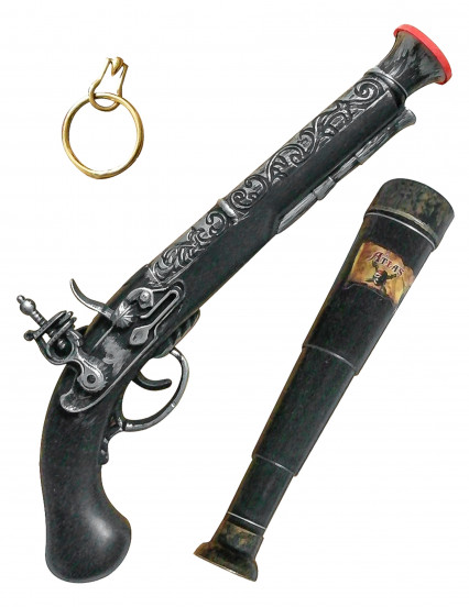 Kit d'accessoires de pirate avec longue-vue, pistolet et boucle Kit d'accessoires de pirate avec longue-vue, pistolet et boucle