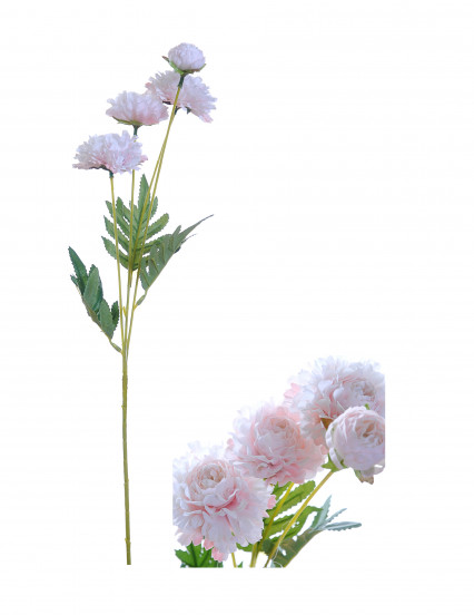 Fleurs de zinnia artificielles rose clair sur tige 61 cm Fleurs de zinnia artificielles rose clair sur tige 61 cm