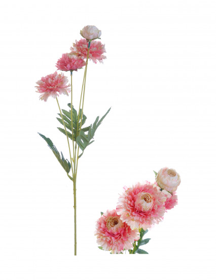 Fleurs de zinnia artificielles roses sur tige 61 cm Fleurs de zinnia artificielles roses sur tige 61 cm