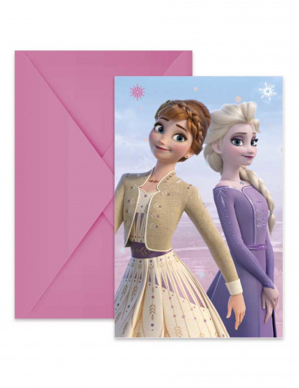 6 Invitations avec enveloppes Frozen Wind Spirit™ 6 Invitations avec enveloppes Frozen Wind Spirit™