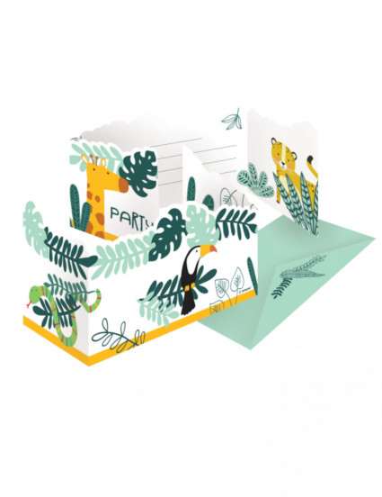 8 invitations avec enveloppes Get wild safari 8 invitations avec enveloppes Get wild safari