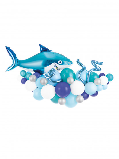 Kit arche de ballons Shark Party 78 pièces Kit arche de ballons Shark Party 78 pièces