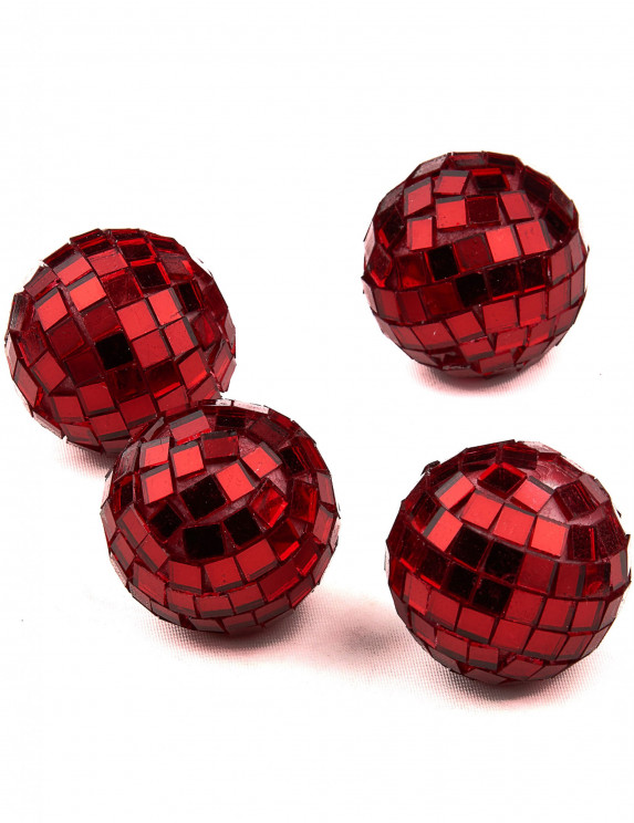 Mini Boules Facettes Rouges Cm Vegaooparty