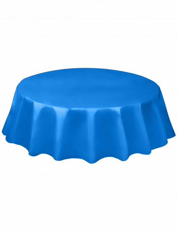 Nappe Ronde En Plastique Bleue Cm Vegaooparty