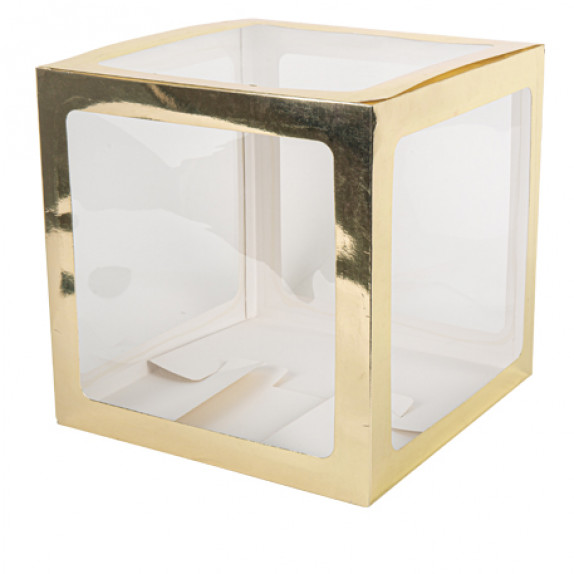 4 Cubes à Ballons Transparents 30cm - Décoration Fête DIY Pour Anniversaire, Mariage, Événements