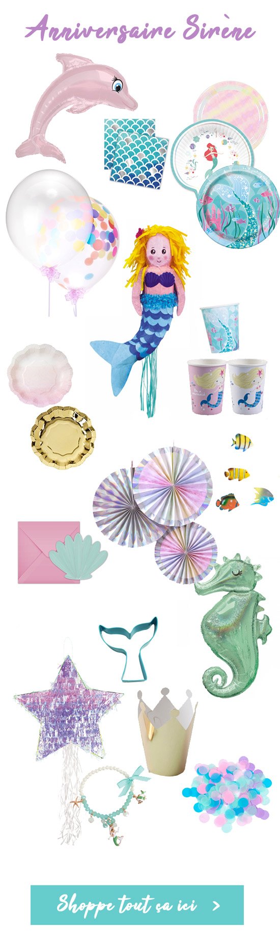 Imprimable Carte Anniversaire Sirène à Imprimer KIT Déco Sirène A Imprimer | pegasus-jp.com